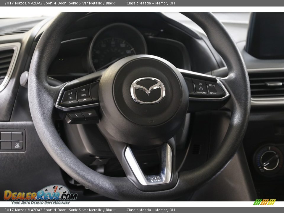 2017 Mazda MAZDA3 Sport 4 Door Sonic Silver Metallic / Black Photo #7