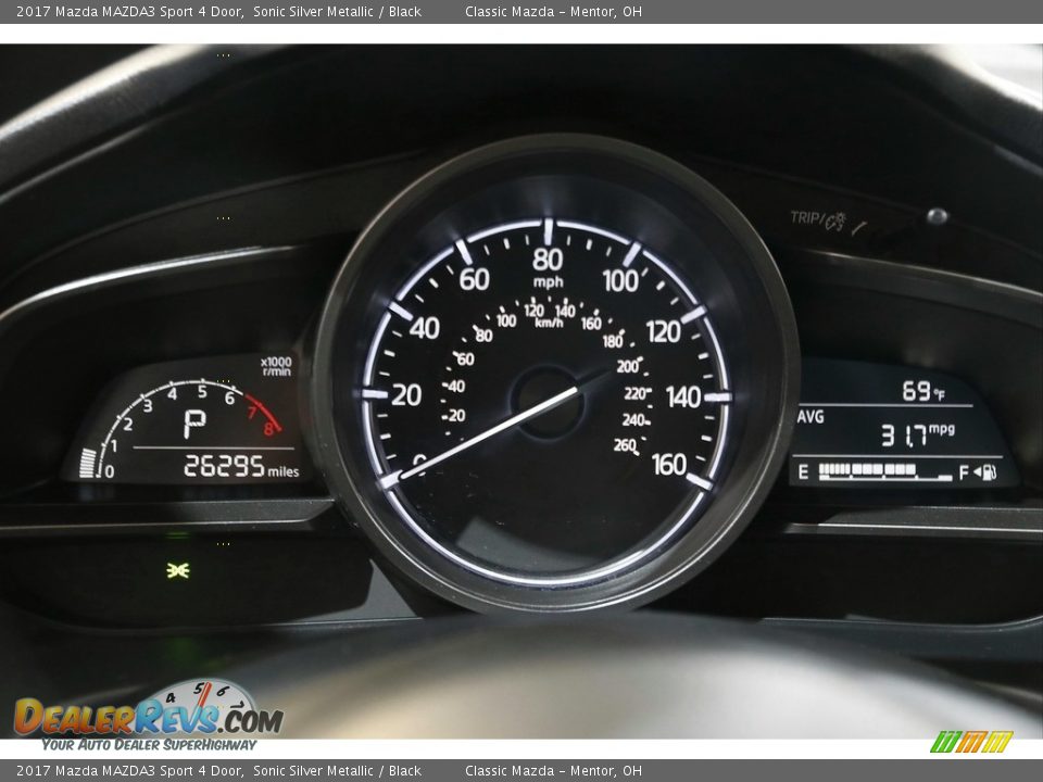2017 Mazda MAZDA3 Sport 4 Door Sonic Silver Metallic / Black Photo #8