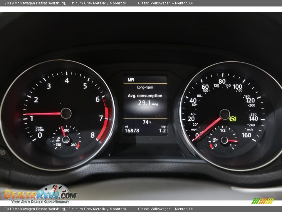 2019 Volkswagen Passat Wolfsburg Gauges Photo #9