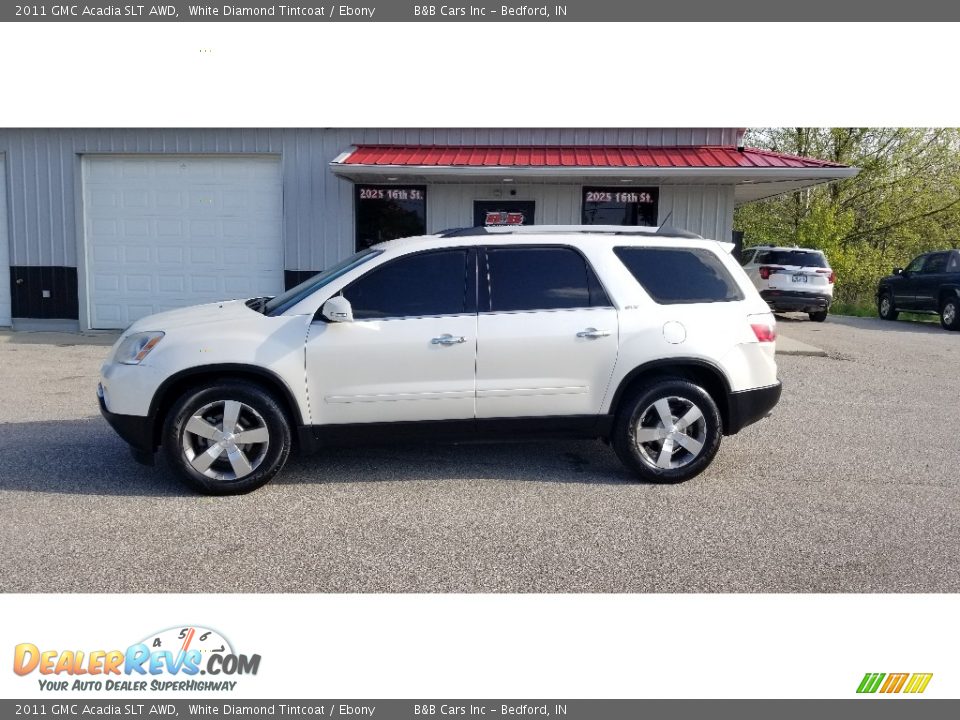 2011 GMC Acadia SLT AWD White Diamond Tintcoat / Ebony Photo #1