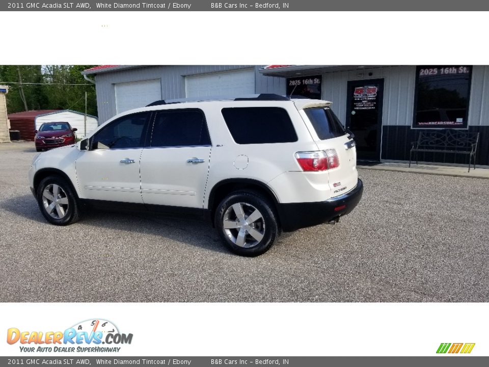 2011 GMC Acadia SLT AWD White Diamond Tintcoat / Ebony Photo #2