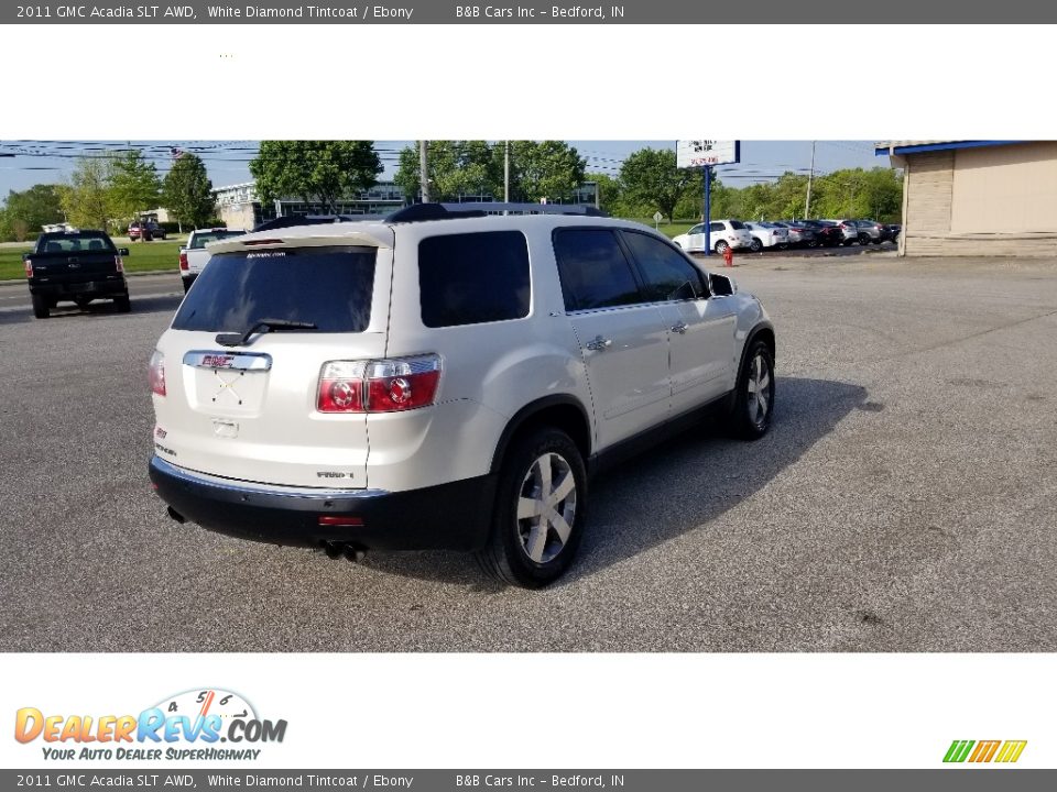 2011 GMC Acadia SLT AWD White Diamond Tintcoat / Ebony Photo #5