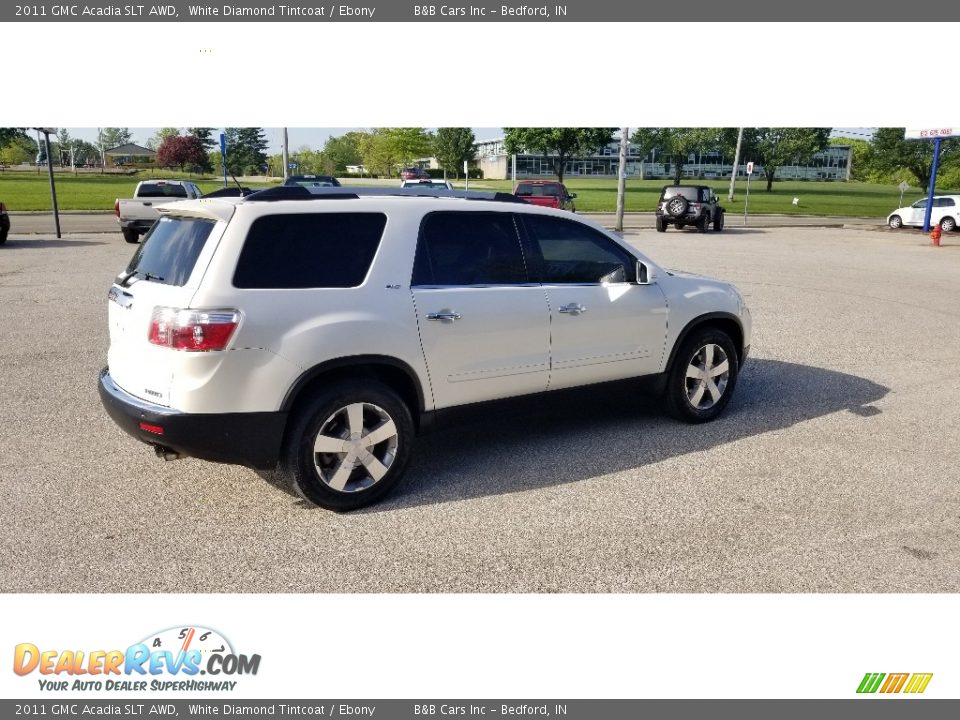 2011 GMC Acadia SLT AWD White Diamond Tintcoat / Ebony Photo #6