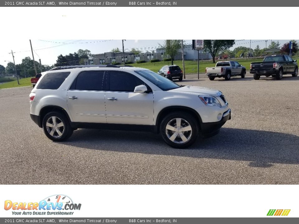 2011 GMC Acadia SLT AWD White Diamond Tintcoat / Ebony Photo #7