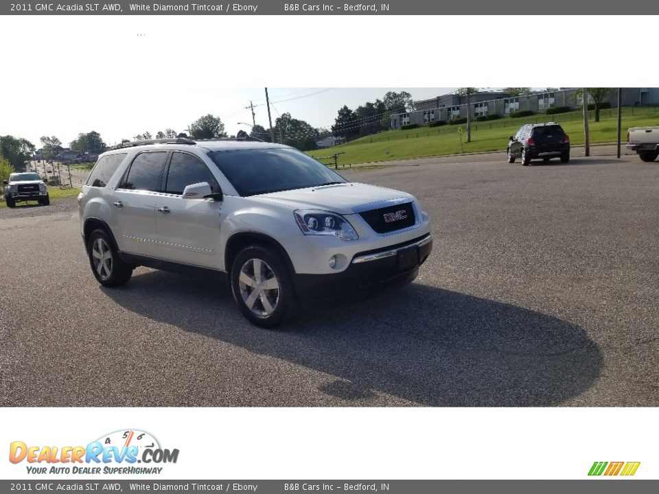 2011 GMC Acadia SLT AWD White Diamond Tintcoat / Ebony Photo #8