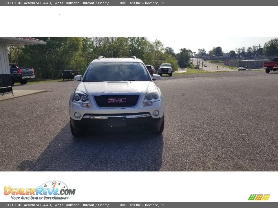 2011 GMC Acadia SLT AWD White Diamond Tintcoat / Ebony Photo #9