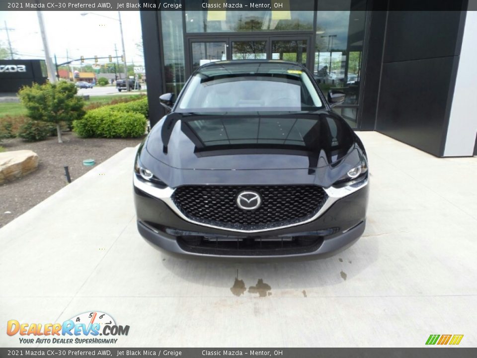 2021 Mazda CX-30 Preferred AWD Jet Black Mica / Greige Photo #2