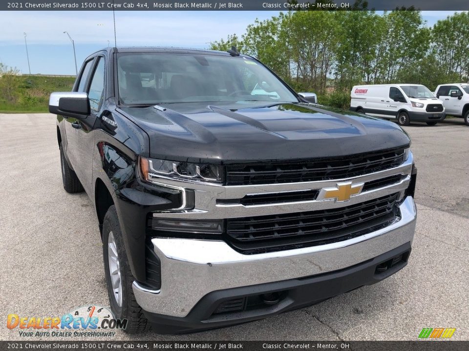 2021 Chevrolet Silverado 1500 LT Crew Cab 4x4 Mosaic Black Metallic / Jet Black Photo #2