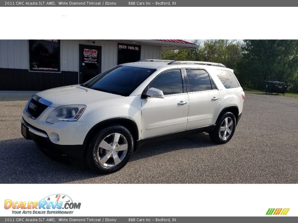 2011 GMC Acadia SLT AWD White Diamond Tintcoat / Ebony Photo #33