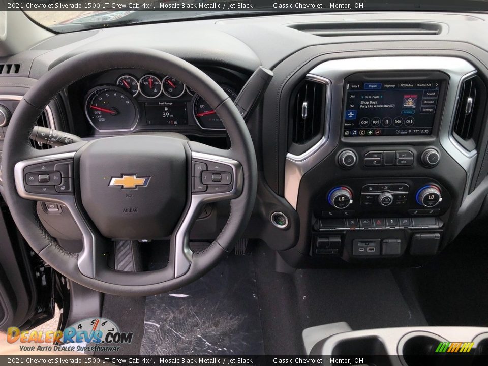 2021 Chevrolet Silverado 1500 LT Crew Cab 4x4 Mosaic Black Metallic / Jet Black Photo #7