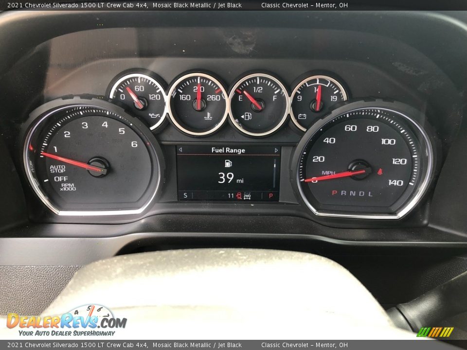 2021 Chevrolet Silverado 1500 LT Crew Cab 4x4 Mosaic Black Metallic / Jet Black Photo #8