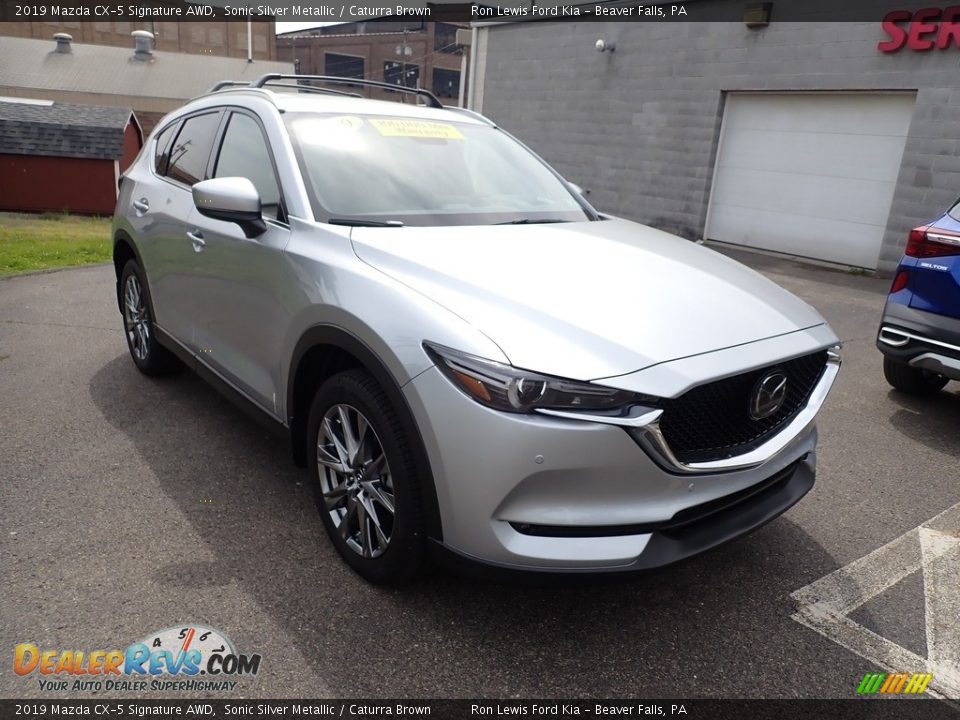 2019 Mazda CX-5 Signature AWD Sonic Silver Metallic / Caturra Brown Photo #3