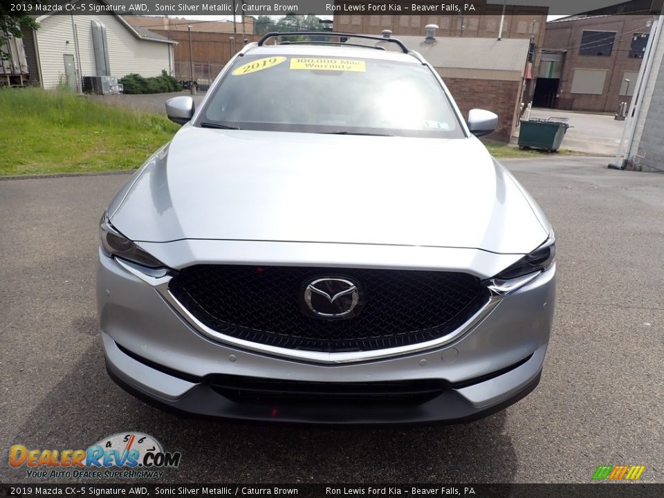 2019 Mazda CX-5 Signature AWD Sonic Silver Metallic / Caturra Brown Photo #4