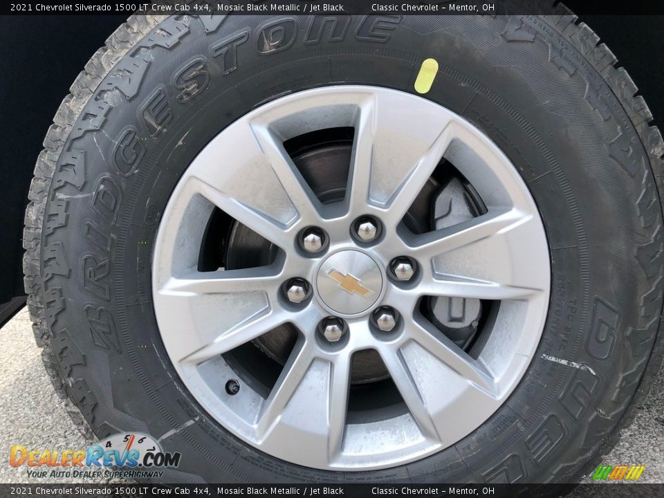 2021 Chevrolet Silverado 1500 LT Crew Cab 4x4 Mosaic Black Metallic / Jet Black Photo #9