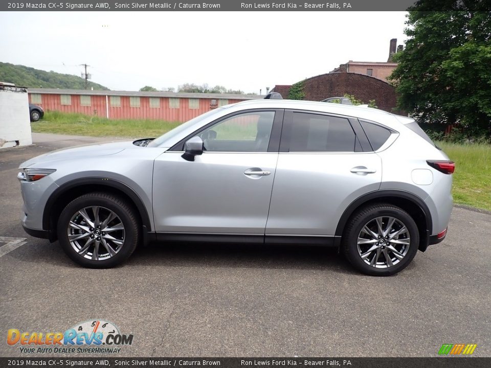 2019 Mazda CX-5 Signature AWD Sonic Silver Metallic / Caturra Brown Photo #6