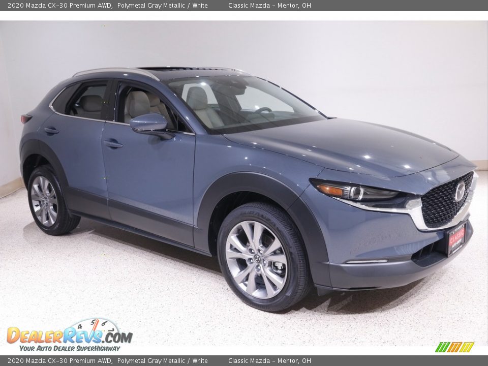 2020 Mazda CX-30 Premium AWD Polymetal Gray Metallic / White Photo #1
