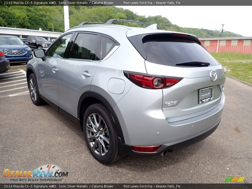 2019 Mazda CX-5 Signature AWD Sonic Silver Metallic / Caturra Brown Photo #7