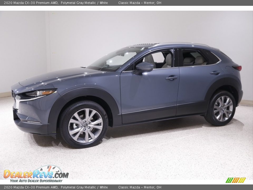 2020 Mazda CX-30 Premium AWD Polymetal Gray Metallic / White Photo #3