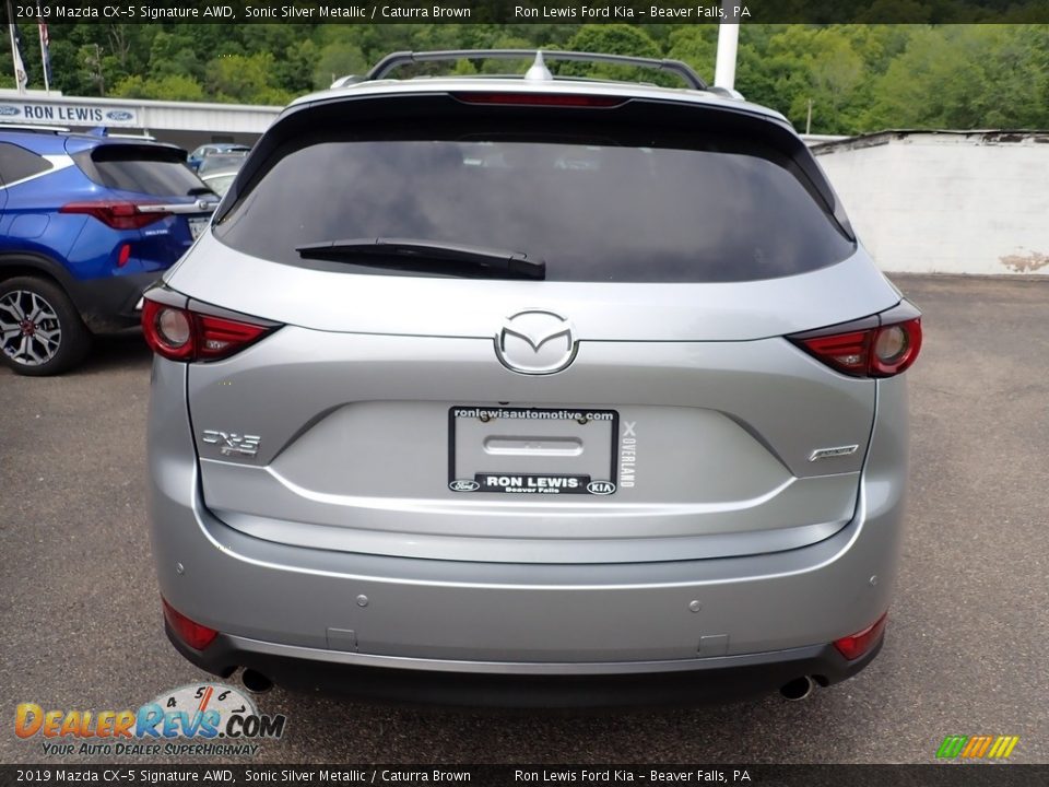 2019 Mazda CX-5 Signature AWD Sonic Silver Metallic / Caturra Brown Photo #8