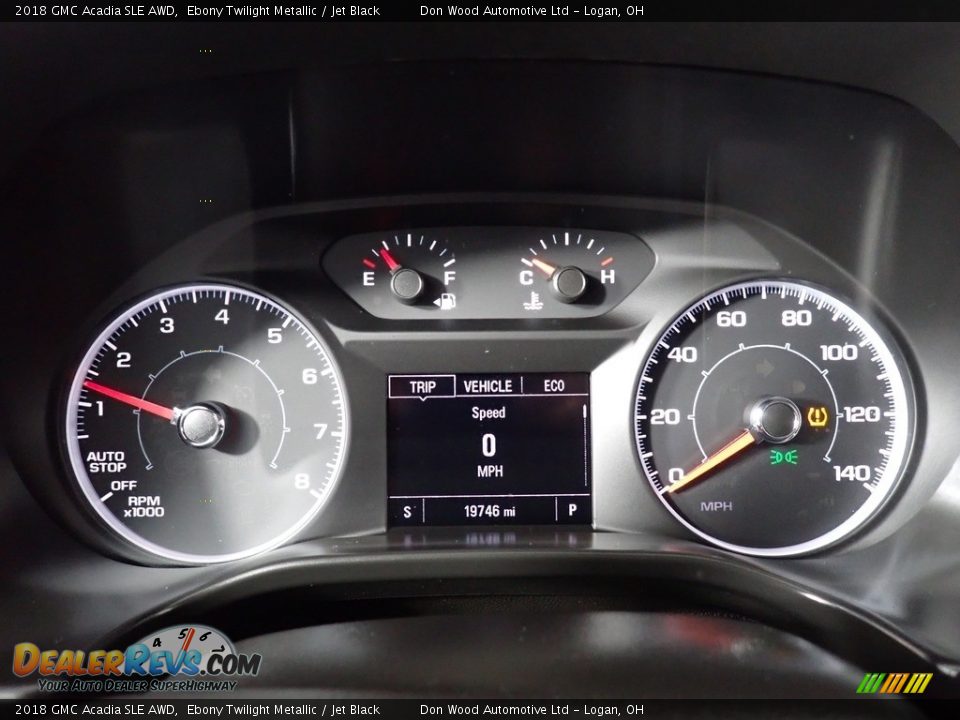 2018 GMC Acadia SLE AWD Ebony Twilight Metallic / Jet Black Photo #36