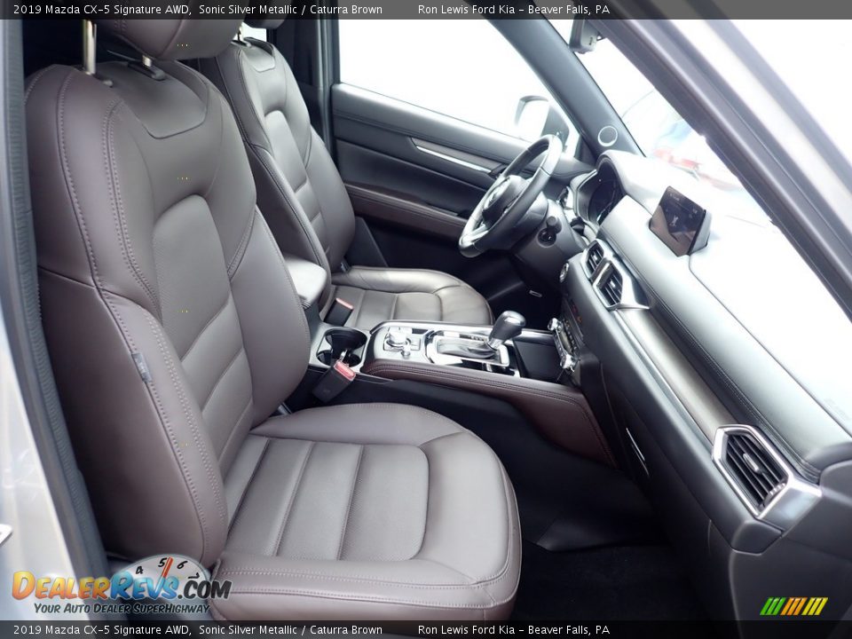 2019 Mazda CX-5 Signature AWD Sonic Silver Metallic / Caturra Brown Photo #12
