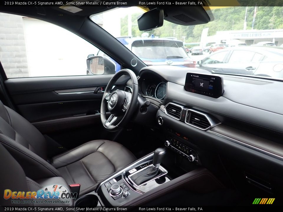 2019 Mazda CX-5 Signature AWD Sonic Silver Metallic / Caturra Brown Photo #13