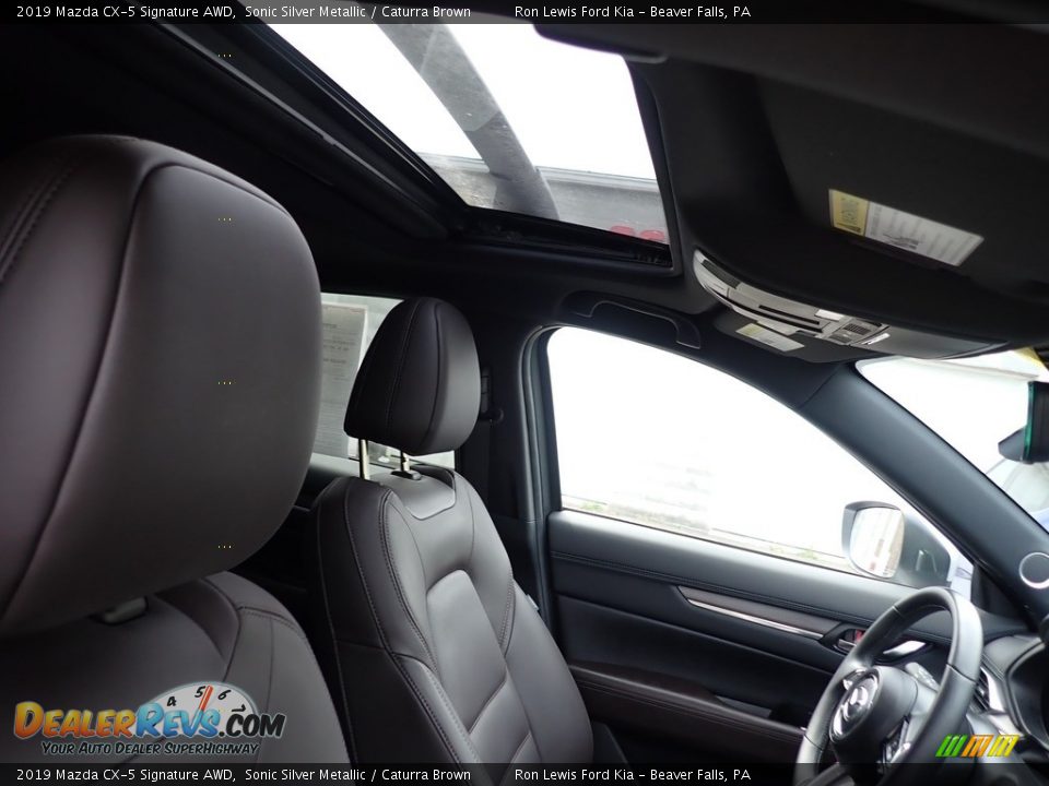 2019 Mazda CX-5 Signature AWD Sonic Silver Metallic / Caturra Brown Photo #14