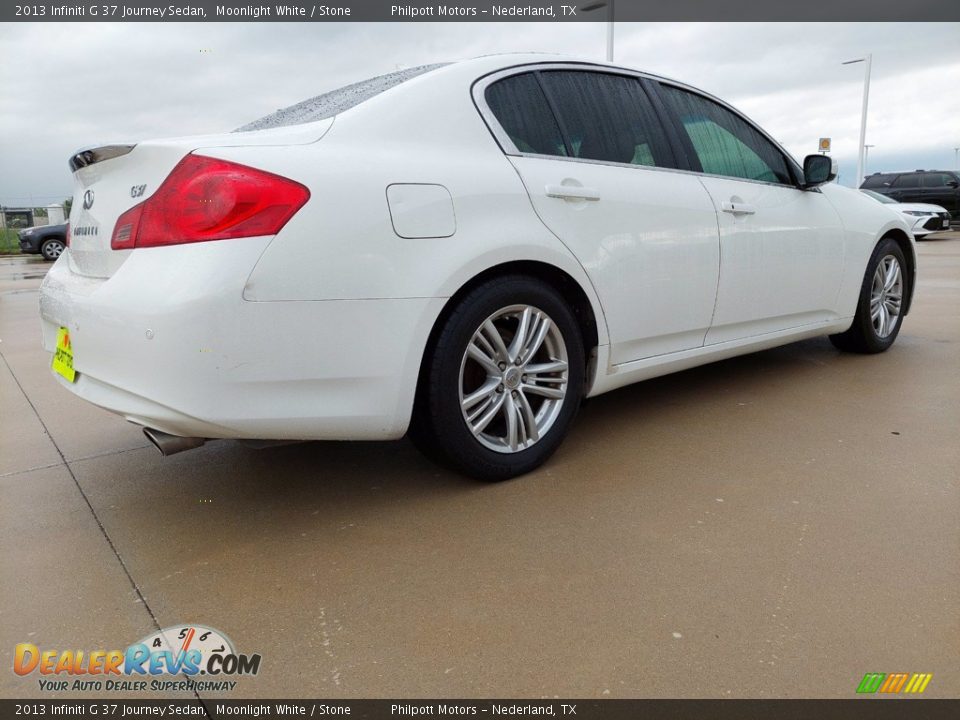 2013 Infiniti G 37 Journey Sedan Moonlight White / Stone Photo #3