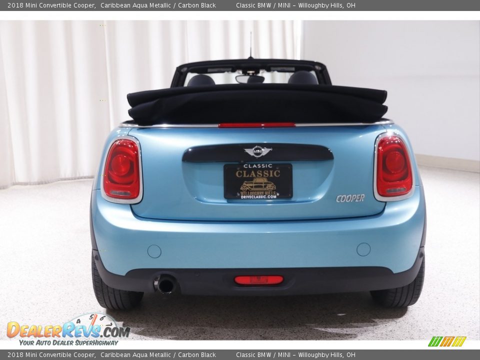 2018 Mini Convertible Cooper Caribbean Aqua Metallic / Carbon Black Photo #18