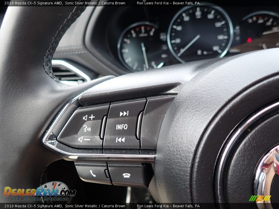 2019 Mazda CX-5 Signature AWD Sonic Silver Metallic / Caturra Brown Photo #23