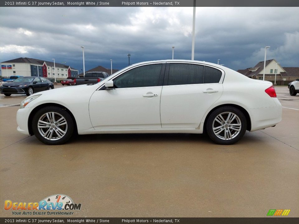 2013 Infiniti G 37 Journey Sedan Moonlight White / Stone Photo #7