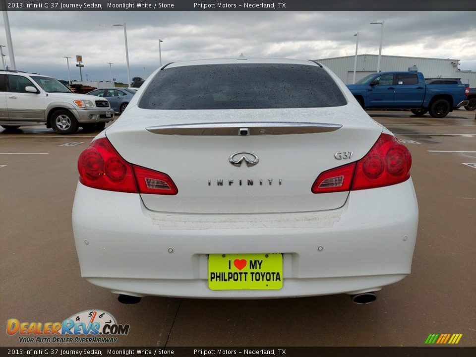 2013 Infiniti G 37 Journey Sedan Moonlight White / Stone Photo #8