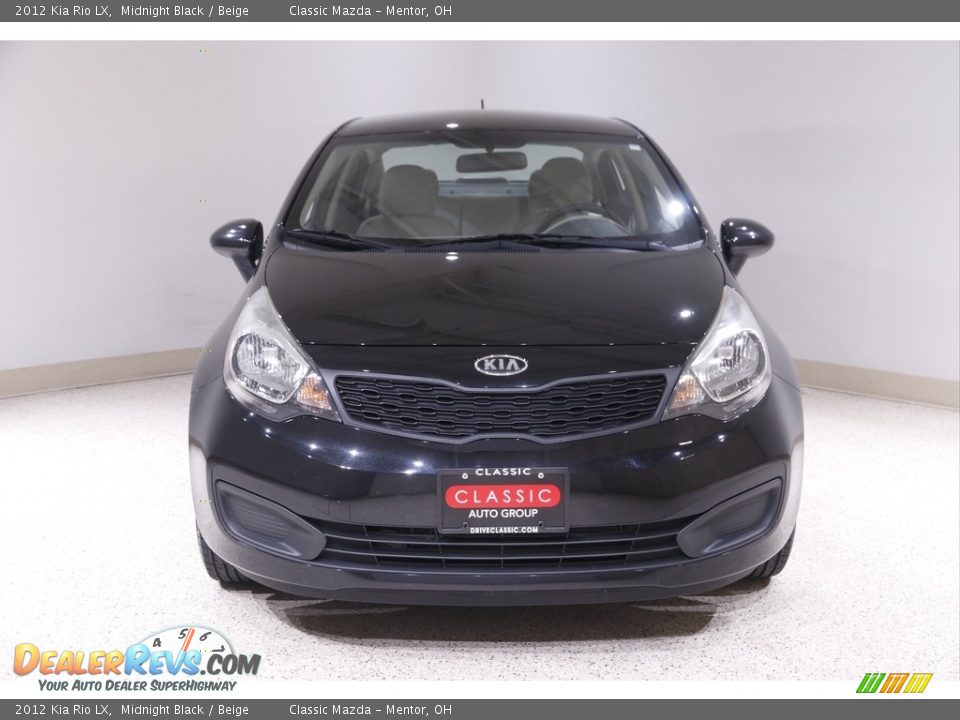 2012 Kia Rio LX Midnight Black / Beige Photo #2