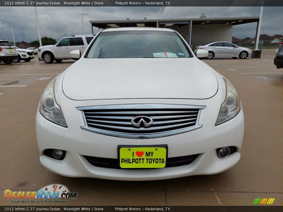 2013 Infiniti G 37 Journey Sedan Moonlight White / Stone Photo #9