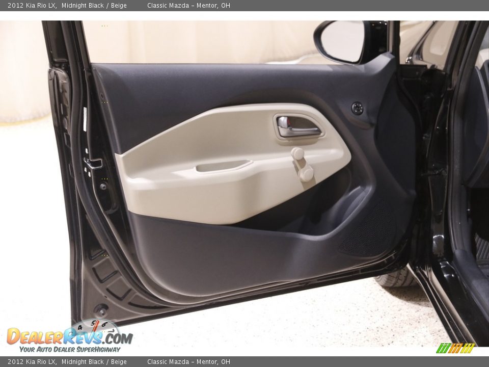 2012 Kia Rio LX Midnight Black / Beige Photo #4