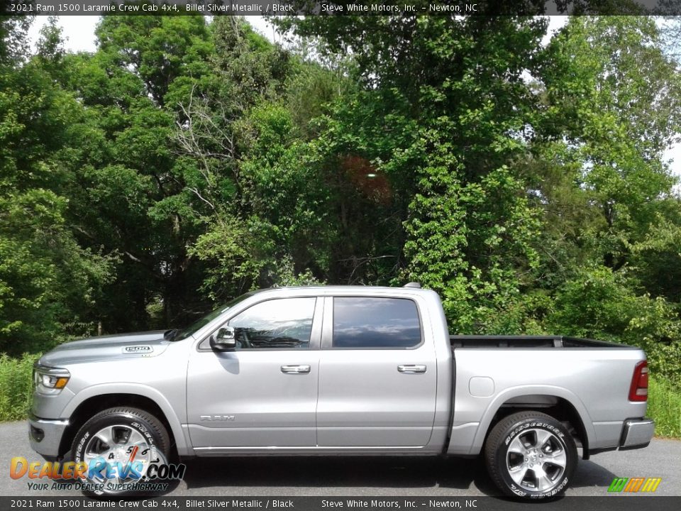 2021 Ram 1500 Laramie Crew Cab 4x4 Billet Silver Metallic / Black Photo #1