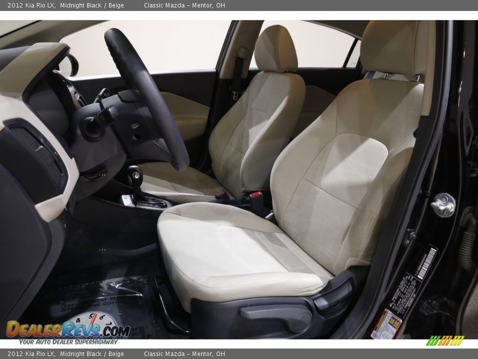 2012 Kia Rio LX Midnight Black / Beige Photo #5