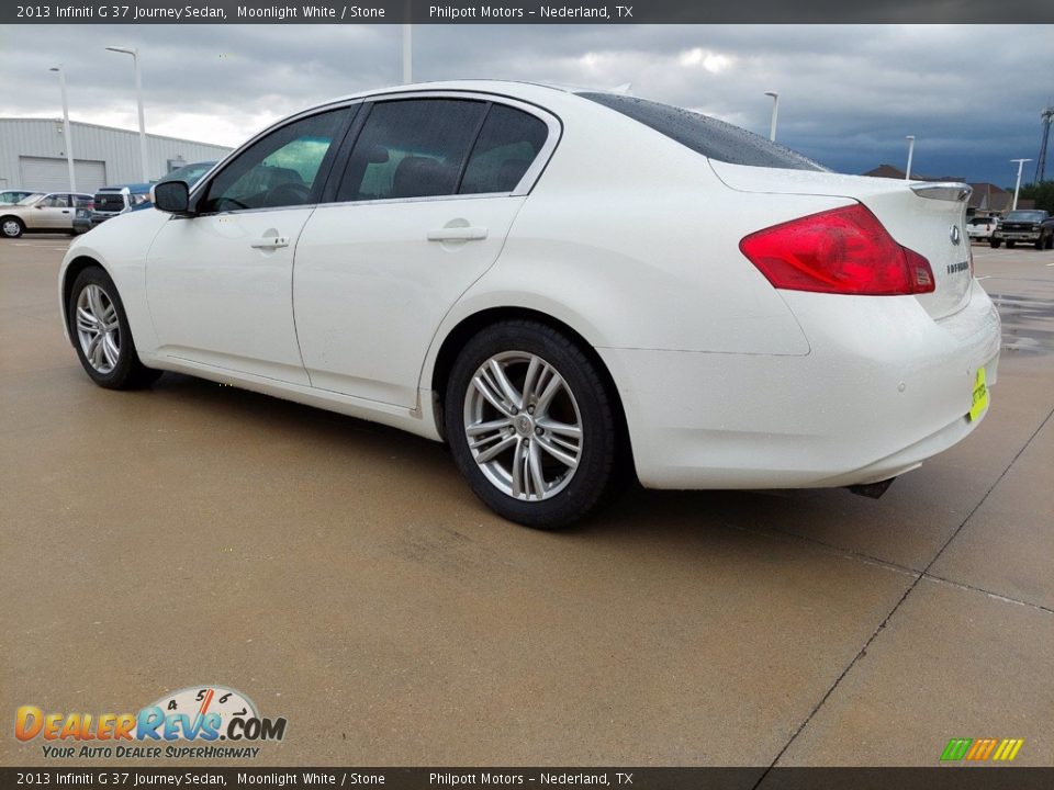 2013 Infiniti G 37 Journey Sedan Moonlight White / Stone Photo #11