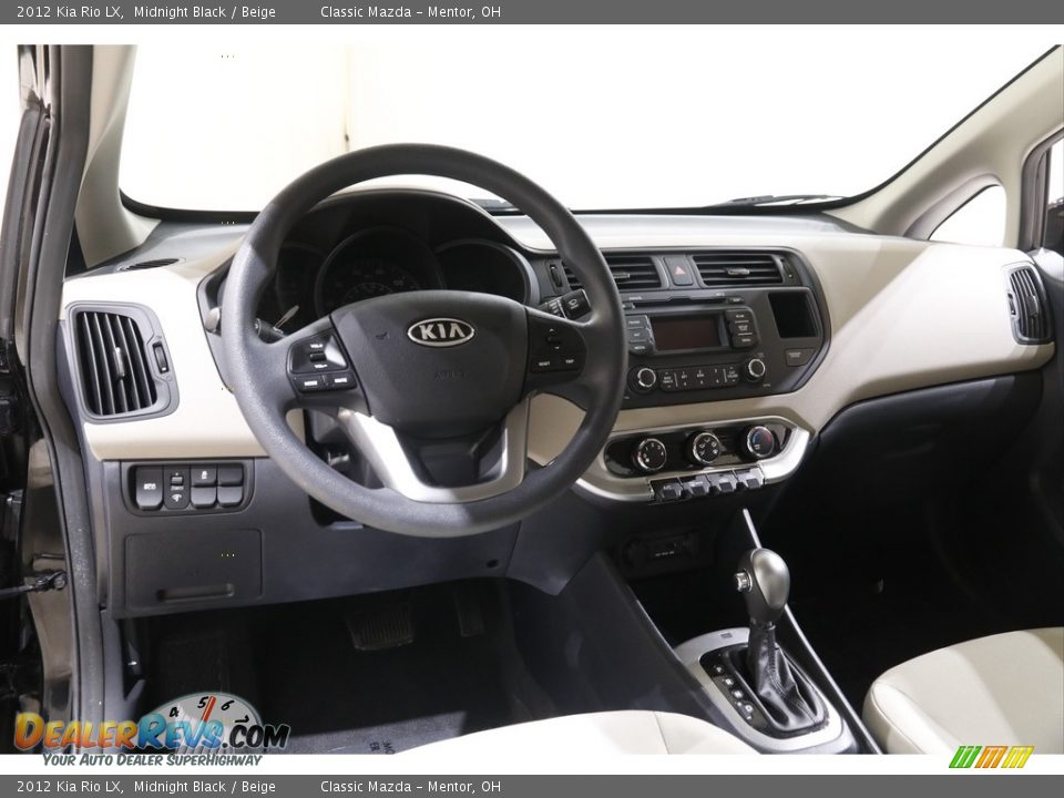 2012 Kia Rio LX Midnight Black / Beige Photo #6