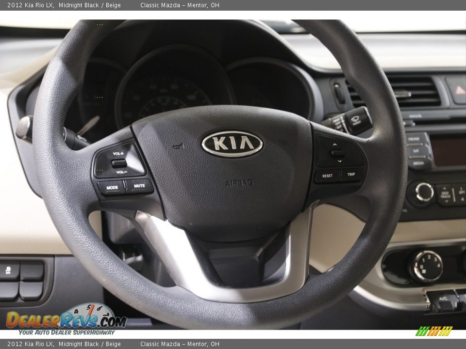 2012 Kia Rio LX Midnight Black / Beige Photo #7