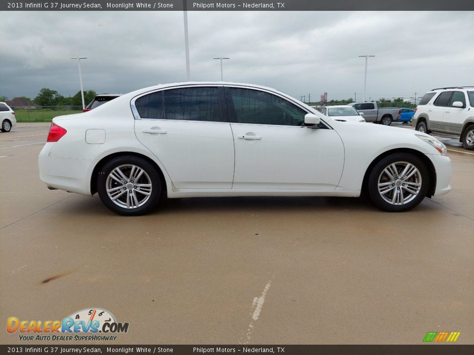 2013 Infiniti G 37 Journey Sedan Moonlight White / Stone Photo #12