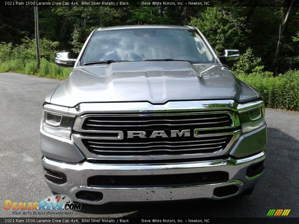 2021 Ram 1500 Laramie Crew Cab 4x4 Billet Silver Metallic / Black Photo #3