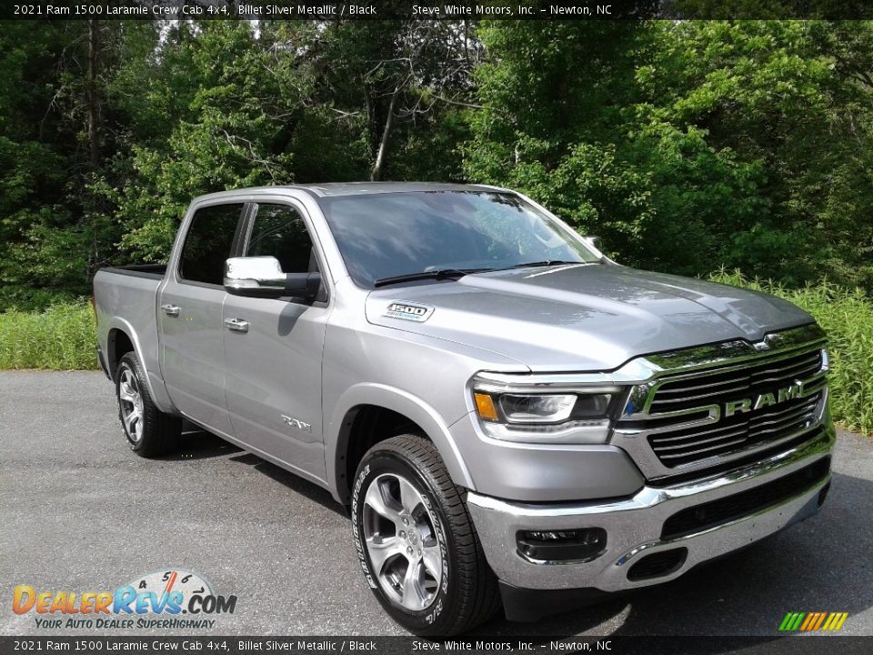 2021 Ram 1500 Laramie Crew Cab 4x4 Billet Silver Metallic / Black Photo #4