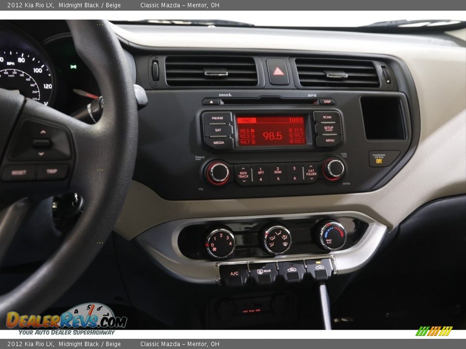 2012 Kia Rio LX Midnight Black / Beige Photo #9
