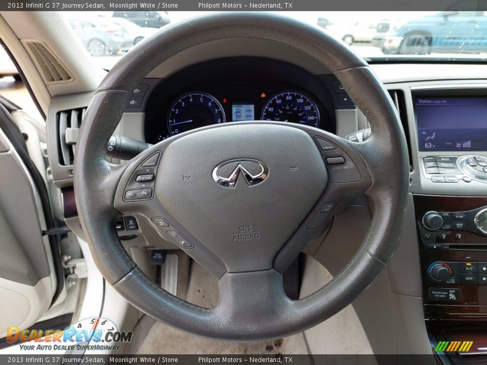 2013 Infiniti G 37 Journey Sedan Moonlight White / Stone Photo #15