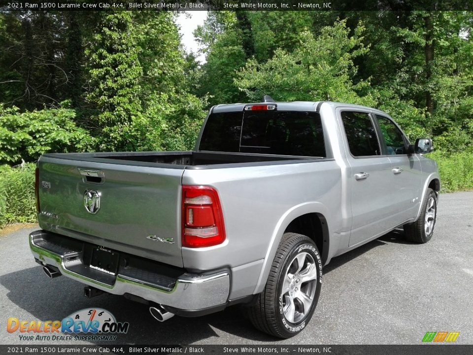 2021 Ram 1500 Laramie Crew Cab 4x4 Billet Silver Metallic / Black Photo #6