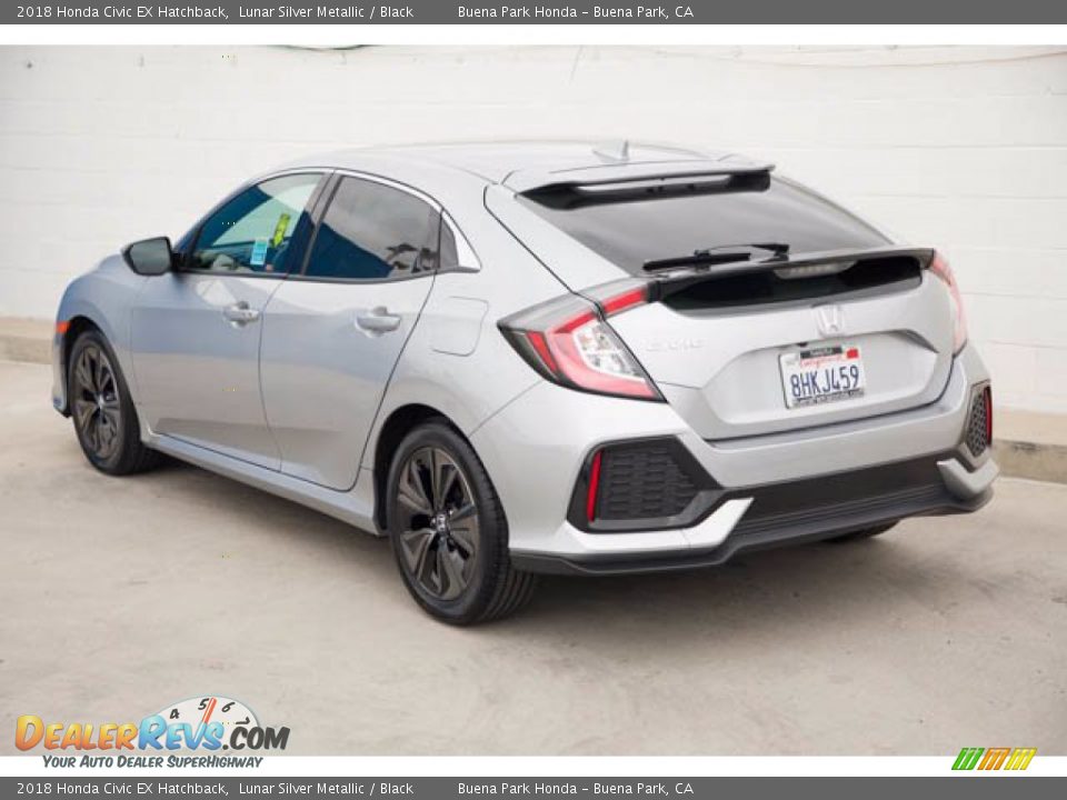 2018 Honda Civic EX Hatchback Lunar Silver Metallic / Black Photo #2