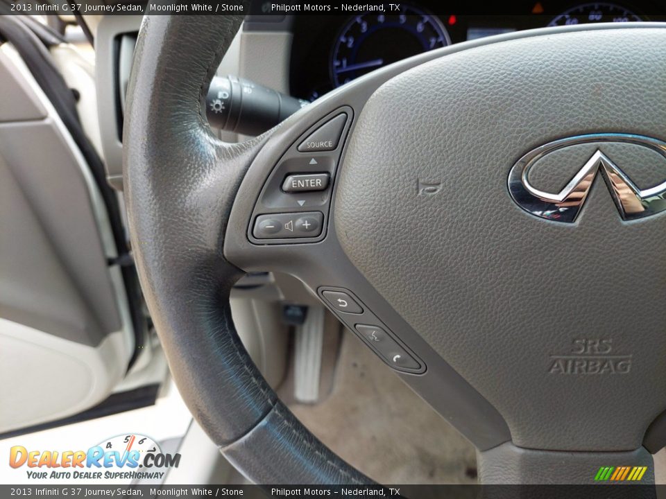 2013 Infiniti G 37 Journey Sedan Moonlight White / Stone Photo #16