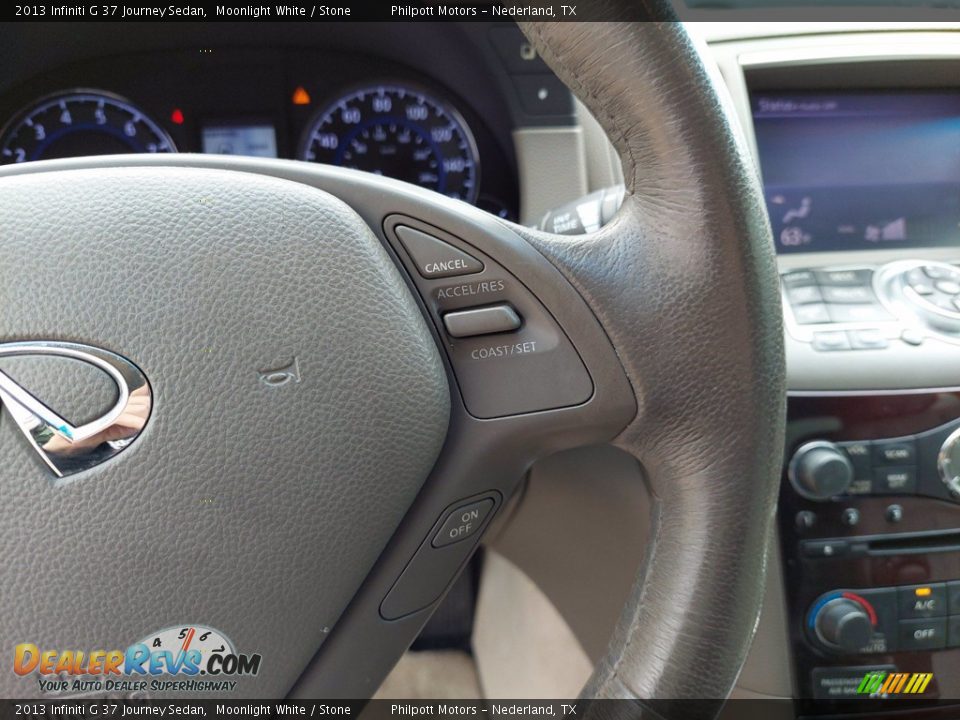 2013 Infiniti G 37 Journey Sedan Moonlight White / Stone Photo #17