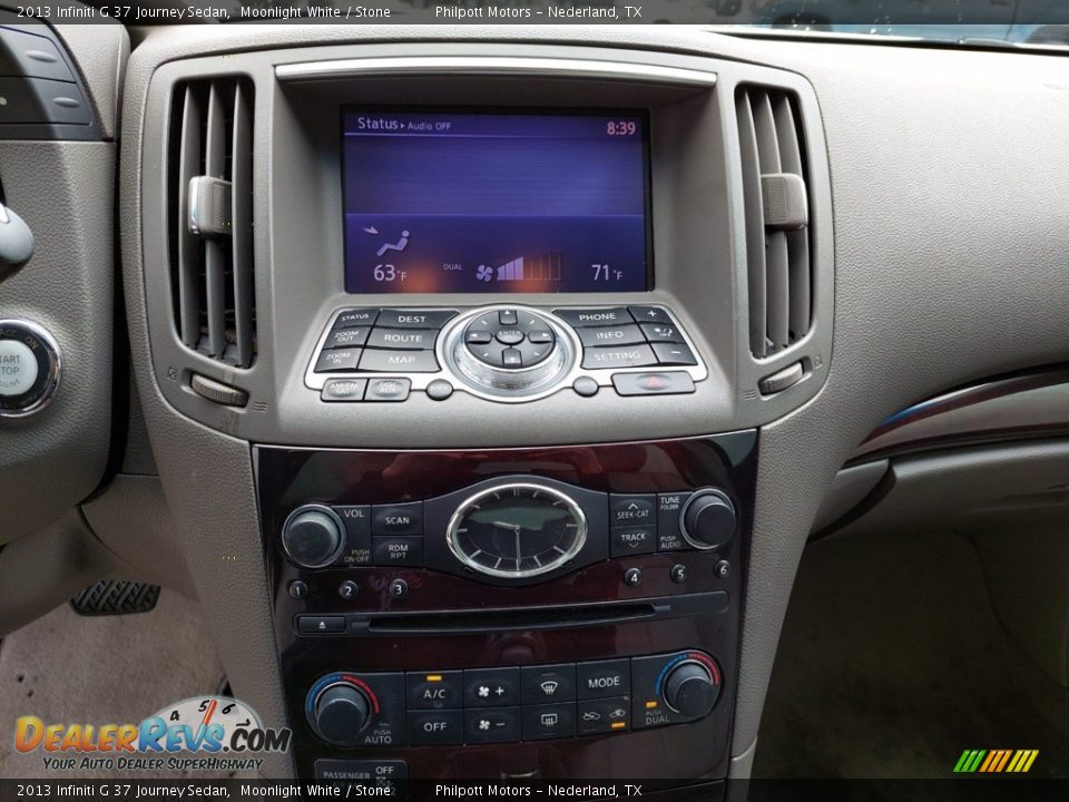 2013 Infiniti G 37 Journey Sedan Moonlight White / Stone Photo #18